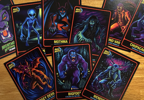 Moonlit Monsters trading cards as the first public product format